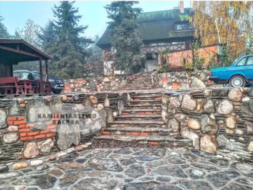 Schody wykonane przez Kamieniarstwo Kacpra