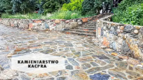 Schody wykonane przez Kamieniarstwo Kacpra